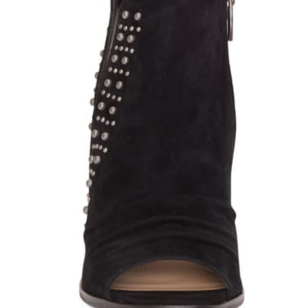 Vince Camuto Machine Black True Suede Designer Leather Suede Studded - Picture 4 of 7